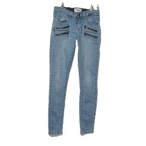 PAIGE Edgemont Ultra Skinny Jean Size 26 Zipper Pockets Denim Y2K Stretchy